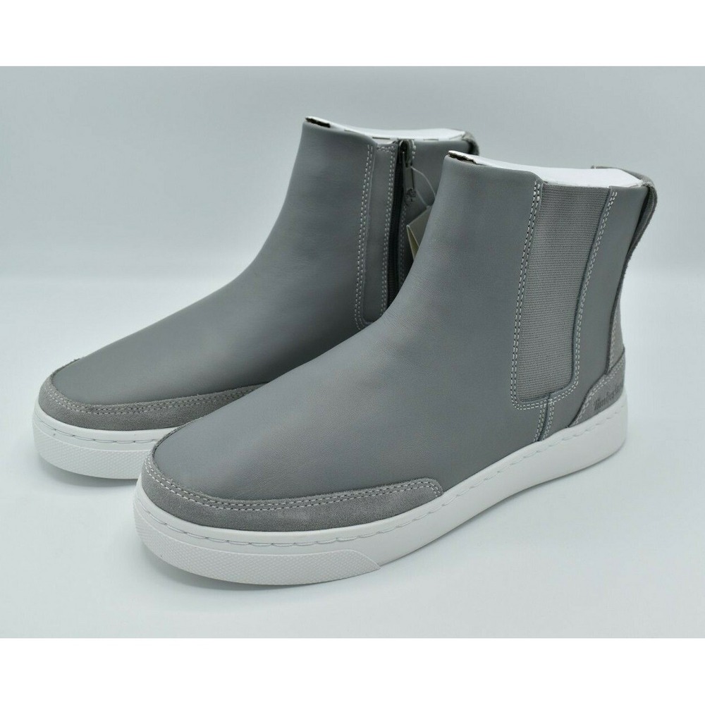 Timberland Atlanta Chelsea Women Size 8 Grey Leather Ankle Boots NWB